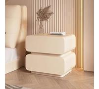 XFZJCHAP Côté D, Table de Chevet de Rangement avec 2 tiroirs, Armoire de Chevet à la crème FRCH, Design entièrement en Sol, pour Le Salon, Chambre (Gris foncé 45 cm / 17,7 Pouces)