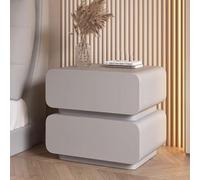XFZJCHAP Côté D, Table de Chevet de Rangement avec 2 tiroirs, Armoire de Chevet à la crème FRCH, Design entièrement en Sol, pour Le Salon, Chambre (Gris foncé 45 cm / 17,7 Pouces)