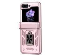 XFZJCHAP Étui de téléphone Mobile pour Samsung Galaxy Z Flip 6, Ring Stand Protecter Case Hinge Scred Protector Drop Resistance Case,