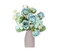 XFZJCHAP Fleurs artificielles Fausses Fleurs Un tas de Belles Roses de Pivoine artificielles Fleurs de Soie Bricolage pour la Table de Table de Table décorations de la Maison (Couleur: e) (b)