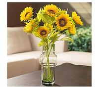 XFZJCHAP Fleurs artificielles Fleurs artificielles de Tournesol Bouquet mobilier Salon Sol Faux Vase de Fleur Vase de Bouquet de Bouquet sèche adapté au Balcon dini