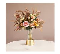 XFZJCHAP Fleurs artificielles Simulation Fleur décoration en Pot Hortensia Tulip Rose Bouquet Fausse Fleur de Fleur Holding Flower Shooting Accessoires adaptés au Salon