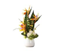 XFZJCHAP Fleurs Fausses extérieures Orange Fleurs artificielles Fleurs artificielles Fleurs intérieures de Plante Artificielle décorations Salon décorations Florales Fleurs artificielles extérieures