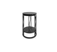 XFZJCHAP Lit Table d'appoint Mini Petite Table Ronde étagère Armoire de Chevet Armoire de Rangement de Chambre à Coucher Support de Nuit (13,8 Pouces / 35 cm D)