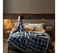 XFZJCHAP Luxueuse Couverture hivernale: Moteur de Fausse Fourrure en Peluche et réversible - Conception d'ours Spatial - Extra Confortable et épais - - 150x200cm