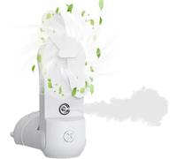 XFZJCHAP Mini Ventilateur 3 paramètres de Vitesse Mini Ventilateur, 1200mAh Ventilateur de Poche à Batterie Rechargeable, Ventilateur Personnel de Fonction Mist, White Silent