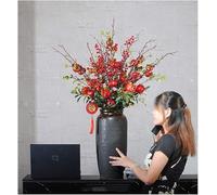 XFZJCHAP Orchidées Fleurs artificielles Fleurs artificielles Mousse en Plastique Pomegranate Fruit Fausses Fleurs Party Décor de Mariage Plant Arrangement de Flor