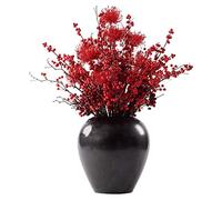 XFZJCHAP Orchidées Fleurs artificielles Nouvelles Fleurs artificielles Chinoises Bouquet de Fruits Rouges Fausses Fleurs pour décoration d'entrée Arrangement Flor