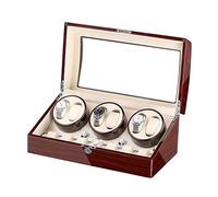 XFZJCHAP Regarder la boîte en Enrouleur pour 6 Montres automatiques + 7 Rangement à Moteur Silencieux Moteur en Bois de Piano Peinture extérieure de Grande capacité Accessoires, f,
