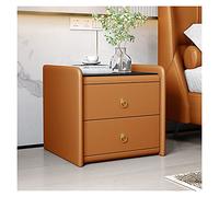 XFZJCHAP Table d'appoint de lit Modern Wood Bedroom Small Apartmt Armoire de Chevet Tableuse de Chevet de Table de Nuit (Orange)