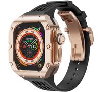 XFZJCHAP Titanium Alloy Watch Case + Watch Band Metgrade Kit , pour Ultra 2 49mm Band, RM Style Men's Metal Frame Remplacement Band