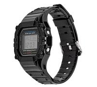 XFZJCHAP TPU Resin Case Watch Sangle pour G-Shock DW-5600 GW-M5610 M5600 GLX-5600 Refit Remplacement Band Accessoires (Couleur: Black 02, Taille: 5610)