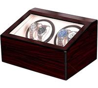 XFZJCHAP Watch Winder 4 Automatic Watchs Watch Turner Box 6 Watch Stockages Wood Shell Piano Finis Motor Motor Flexible Watch Pillow, Rouge,