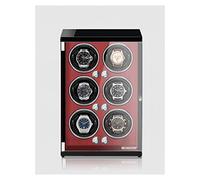 XFZJCHAP Watch Winder pour 6 Montres, Peinture de Piano, anticorps Anti-magnétique, Oreiller rétractable, lumière LED à Induction, Moteur Japonais Ultra-Indienne