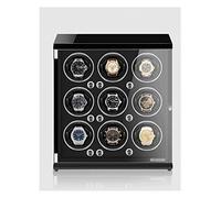 XFZJCHAP Watch Winder pour 9 Montres, Peinture de Piano, anticorps Anti-magnétique et rétractable, lumière LED à Induction, Moteur Japonais Ultra-Indienne
