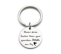 Xgakwd ne conduis jamais plus vite que votre ange gardien peut voler le porte-cls doux 16 cadeaux ides cadeaux pour le nouveau conducteur fils fille