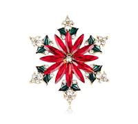 XGALBLA Broche de Noël, strass en émail et cristal, cadeau de Noël pour femmes et filles, Métal, Cristal Pas de gemme