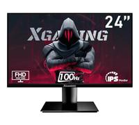 XGaming 24 inch Monitor, FHD 100Hz 1080P, IPS 16:9 Frameless Computer Monitor, 99% sRGB, Low Blue Light Eye Care, FreeSync, PC Screen Built-in Speakers, HDMI VGA Display, VESA, Tilt Adjustable, Black