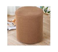XGANGM Extensible Housse de Pouf Rond Housse de Ottomane Moderne Housse de Pouf Tabouret de Rangement Rond Housse de Repose-Pieds élastique Housse Protection,Marron,2pcs40X35CM