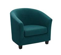XGANGM Housse de Fauteuil Cabriolet 2 pièce,Housse de Fauteuil Crapaud Extensible Chesterfield,Housse Fauteuil Salon Club il Lavable, Couverture de Fauteuil Facile à Installer,Bluegreen