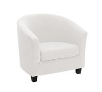 XGANGM Housse de Fauteuil Cabriolet 2 pièce,Housse de Fauteuil Crapaud Extensible Chesterfield,Housse Fauteuil Salon Club il Lavable, Couverture de Fauteuil Facile à Installer,Milky