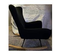 XGANGM Housses de Fauteuil à Bascule Extensibles Rocking Chair Slipcovers Housses Fauteuil Allaitement HoussesChaise à Bascule Scandinave Housses Chaise Longue,Noir,1PC