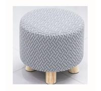 XGANGM Petit Housse de Tabouret Rond Diamètre28×Haut17CM Housse de Pouf Housse Extensible Rond Repose Pied Doux Jacquard Housse Ottomane Rond Housse de Protection Tabouret,C2pcs,28×17CM