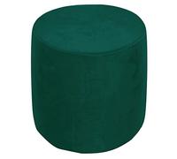 XGANGM Rond Housse de Pouf Extensible Rond 31x38/36x44cm Velours Housse Ottoman Cover Petit Housse Tabouret de Rangement Housse de Protection pour Repose Pieds pour Salon,Dark Green,36x44cm