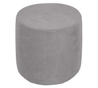 XGANGM Rond Housse de Pouf Extensible Rond 31x38/36x44cm Velours Housse Ottoman Cover Petit Housse Tabouret de Rangement Housse de Protection pour Repose Pieds pour Salon,Light Grey,37x42cm