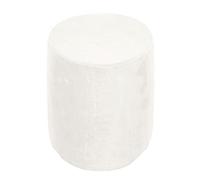 XGANGM Rond Housse de Pouf Extensible Rond 31x38/36x44cm Velours Housse Ottoman Cover Petit Housse Tabouret de Rangement Housse de Protection pour Repose Pieds pour Salon,Blanc,36x44cm