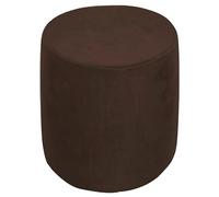XGANGM Velours Housse de Pouf Extensible Housse Ottomane Carrée/Rond 40x40/45x45, Housse de Protection pour Repose Pieds Ottomane Cover Housse Tabouret de Rangement,Rounde,30x25cm