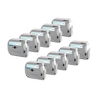 XGdEKA 10pk Noir sur Blanc M-K231 Étiquettes compatibles Rape d'étiquetage 12 mm Fonctionne avec MK 231 MK-231 Maker Maker M Tape Compatible avec Le Dispositif d'étiquetage(10PK-Blue on White)