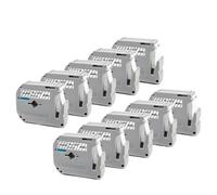 XGdEKA 10pk Noir sur Blanc M-K231 Étiquettes compatibles Rape d'étiquetage 12 mm Fonctionne avec MK 231 MK-231 Maker Maker M Tape Compatible avec Le Dispositif d'étiquetage(10PK-Black on Clear)