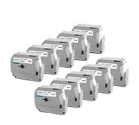 XGdEKA 10pk Noir sur Blanc M-K231 Étiquettes compatibles Rape d'étiquetage 12 mm Fonctionne avec MK 231 MK-231 Maker Maker M Tape Compatible avec Le Dispositif d'étiquetage(10PK-Black on White)
