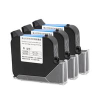 XGdEKA 25 Cartouche d'encre 4 mm Compatible avec imprimante Portable Eco Solvent Invisible Ink 600DPI Portable Expire Date Compatible avec Les imprimantes Standard(25.4mm Black 3pcs)