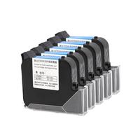 XGdEKA 25 Cartouche d'encre 4 mm Compatible avec imprimante Portable Eco Solvent Invisible Ink 600DPI Portable Expire Date Compatible avec Les imprimantes Standard(25.4mm Black 5pcs)