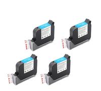 XGdEKA 25 Cartouche d'encre Eco Solvent 4 mm Compatible avec imprimante Portable 600dpi Expiration Portable Date 25. Cartouche à Jet d'encre 4 mm sans cryptage(25.4mm Black 4Pcs)