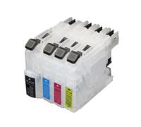 XGdEKA 4pcs Cartouche à Encre Rechargeable Aucune Puce ne Fonctionne avec 203 213 223 225 233 211 263 J4420DW J4625DW MFC-J5720DW J5620DW