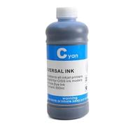 XGdEKA 500 ML d'imprimante Universelle Recharge de Recharge Compatible avec Les modèles d'encre de Colorant T1711 T2001 T1661 T2551 T2991 T410 T8651 7921 7931 220 7891 7901(500ML Dye Ink-C)