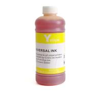 XGdEKA 500 ML d'imprimante Universelle Recharge de Recharge Compatible avec Les modèles d'encre de Colorant T1711 T2001 T1661 T2551 T2991 T410 T8651 7921 7931 220 7891 7901(500ML Dye Ink-Y)