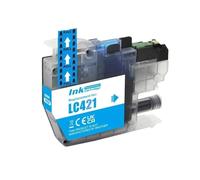 XGdEKA Cartouche d'encre Compatible Compatible avec LC421 421 Compatible avec imprimantes DCP-J1050DW DCP-J1140DW DCP-J1800DW MFC-J1010DW(1PCS Cyan)