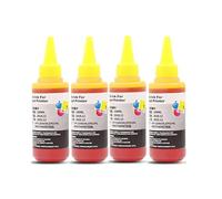 XGdEKA Kits de Recharge de Cartouche à Encre compatibles Compatible avec MG2540 MG2540S 2540 2540S MG3640S MG5740 Les imprimantes travaillent avec PG445 445 CL446(4 Yellow - 100ML)