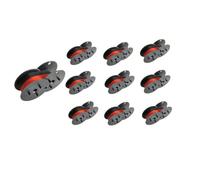XGdEKA Lot de 5 à 10 Rubans Compatible avec Machine à écrire compatibles avec Olympia GR24BR, Double Paquet DIN 2103 DIN 32755, Noir et Rouge, 12,7 mm x 5,5 m(10 Pcs)