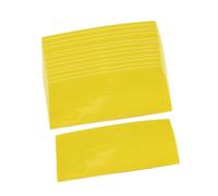 Xgdsnly 100 Pièces Gaine Thermorétractable Tube Rétractable Manchon Isolant Enveloppe de Batterie En PVC Isolant Approprié pour Bricolage et Protection de Câb, Jaune