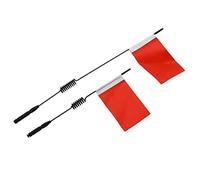 Xgdsnly 2 Antennes Décoratives en Métal pour Voiture RC, Accessoire de Crawler, Drapeau de Simulation, Composants Universels Adaptés Aux Collectionneurs de Mo, Rouge