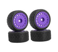 Xgdsnly 4 Pièces Roue de Pneus RC Jante Hub 7mm Hex Nylon Amélioration pour Camion RC 1/28 Crawler Structure Légère pour Bricolage Remplacement à La Maison Ho, Violet