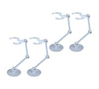 Xgdsnly 4 Pièces Support Action Base Socle Présentoir Figurines Support Modèle Poupée Structure Plastique Assemblable Approprié Collection Exposition Jouets A, blanc