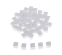 Xgdsnly 50 Dés Polyédriques D6 Blancs Opaques pour Jouer et Faire Soi-même