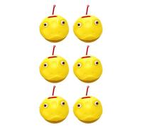 Xgdsnly 6 Pièces Mini Castanet Instrument Rythme Planche Claquement Jouet Doigt Matériau Solide PP Adapté pour Initiation Musicale Écoles Animation, Jaune