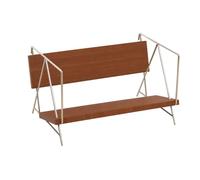 Xgdsnly Bibliothèque Table Compact Étagère Rangement Bureau Inclinée Bibliothèque pour Chambre, Couleur Bois D Origine